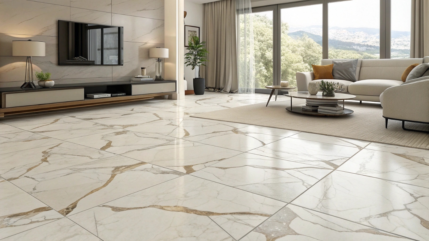 Керамическая плитка и керамогранит в сочетании с обоями: правила гармонии