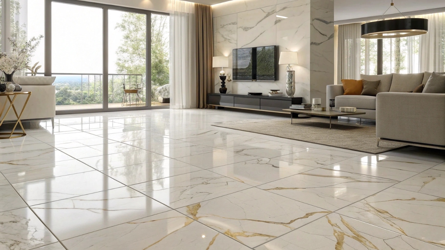 Керамическая плитка и керамогранит в сочетании с обоями: правила гармонии